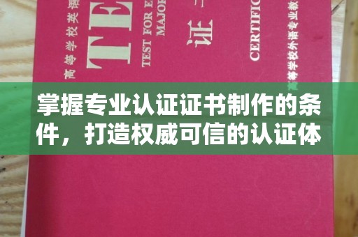 户县掌握专业认证证书制作的条件，打造权威可信的认证体系